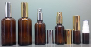 Amber Glass Spray Mister Bottles Complete